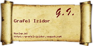 Grafel Izidor névjegykártya